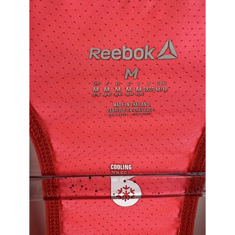 Reebok Neon Dark Pink Watermelon RacerBack Tank Top Women's Size Medium - Picture 2 of 11